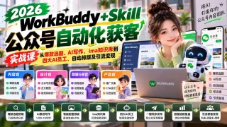 WorkBuddy公众号自动化教程：Skill·ima知识库·AI员工·自动排版·搜一搜