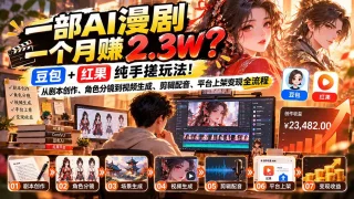 AI漫剧短剧全链路教程：ComfyUI·图生视频·角色一致性·成片剪辑发布